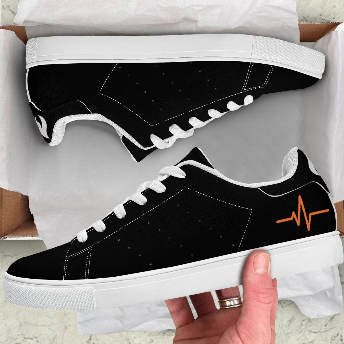 Rescue Spirit – Low-Top Sneakers em Couro Sintético