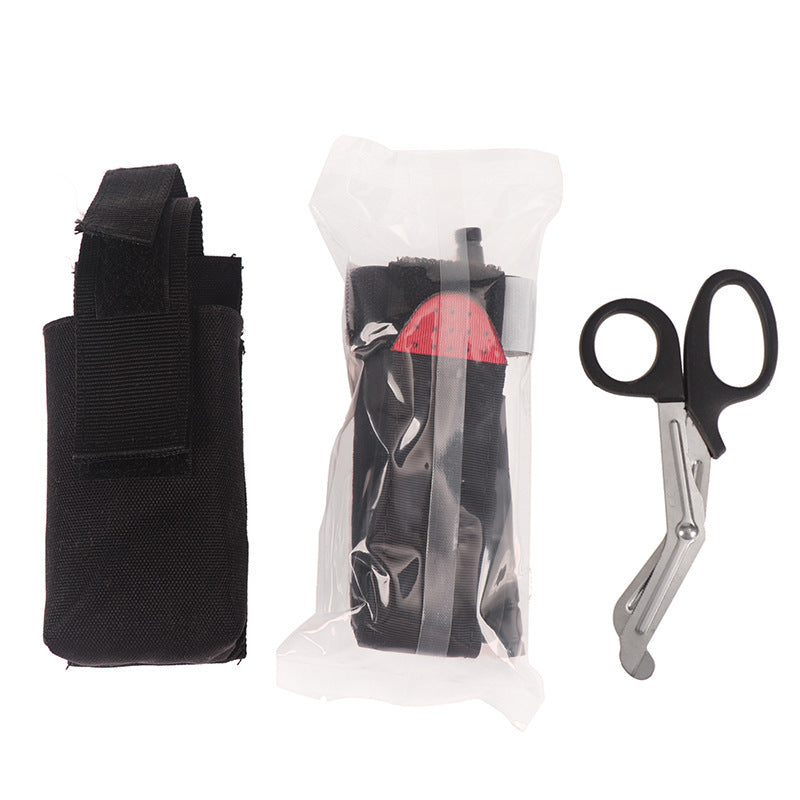 Kit Tático de Primeiros Socorros – Torniquete com Tesoura e Estojo de Transporte